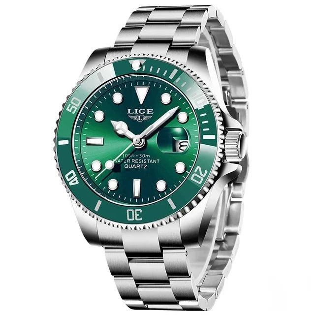 Montre homme The Mariner en acier inoxydable, coloris Emerald — EMPIRE STORE