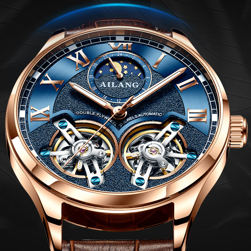 Cadran bleu AILANG 8822 double balancier
