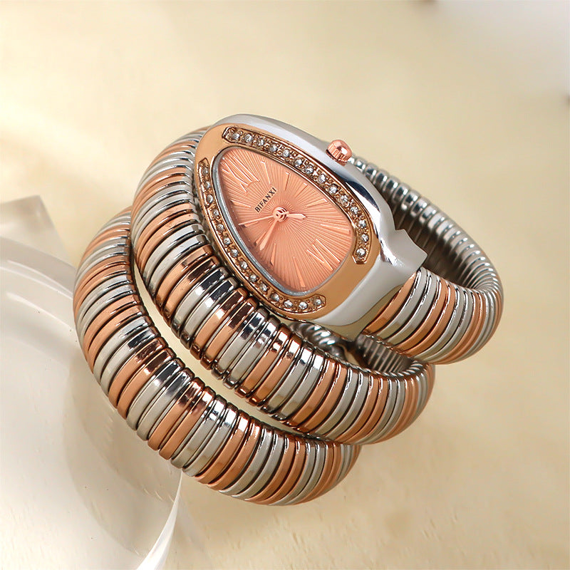 Montre BIFANXI Aura bicolore rose argent avec cadran rose