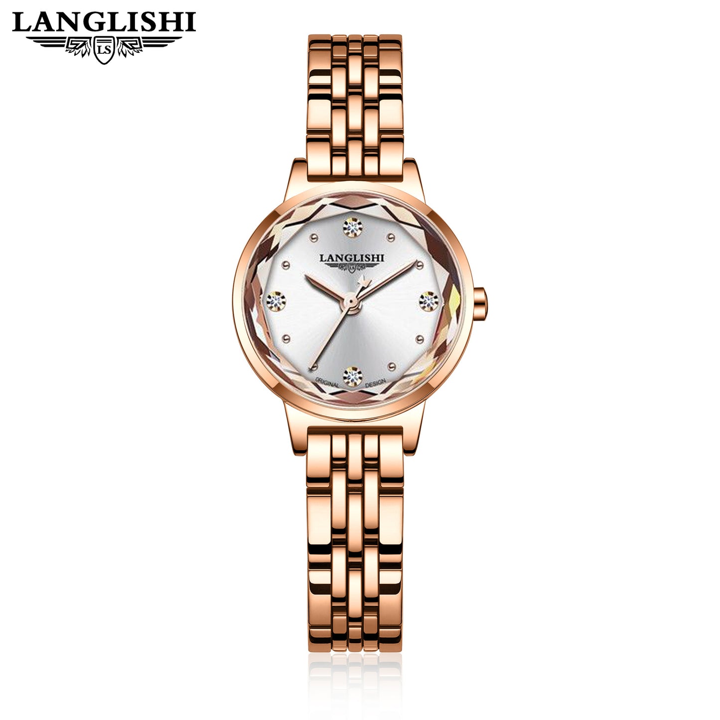 Prisma Rose – variante cadran blanc sur fond blanc