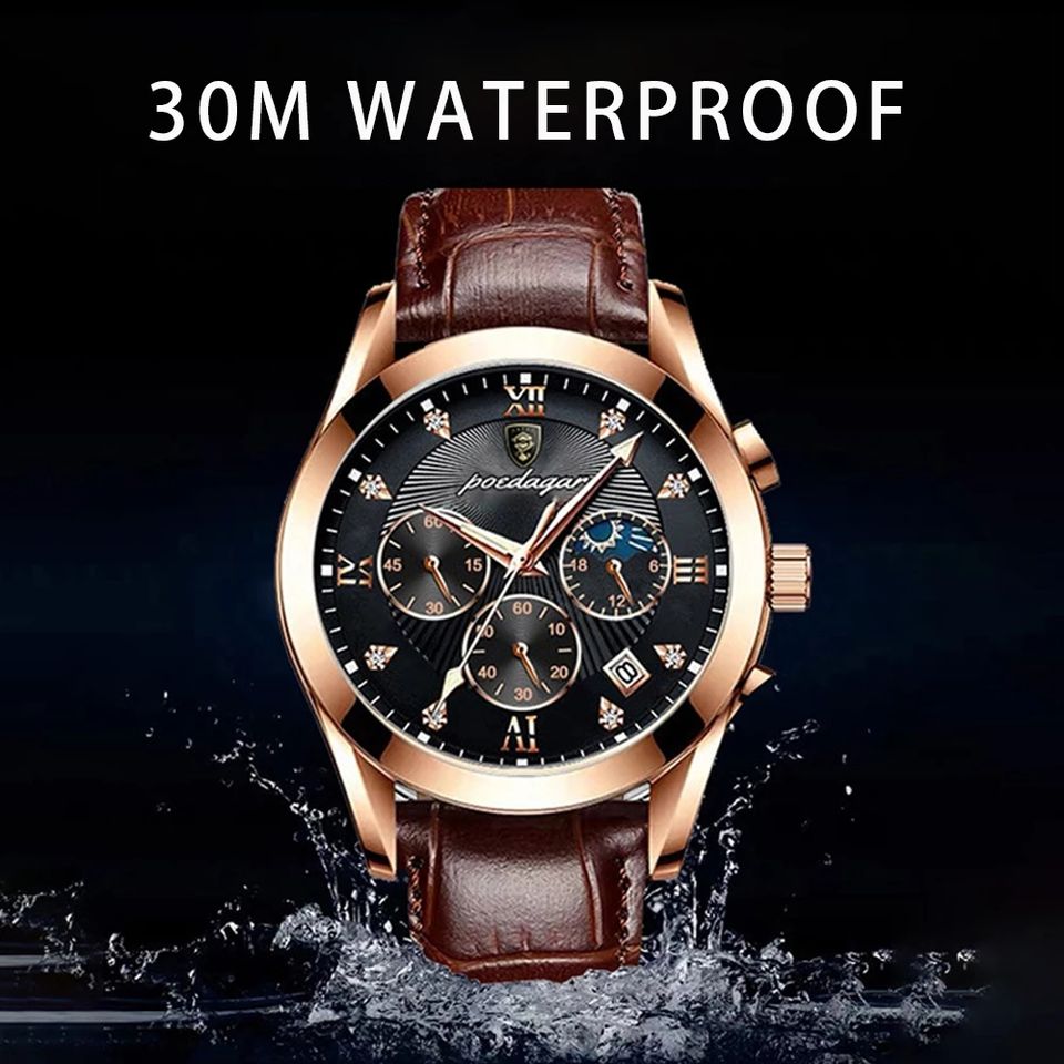 Montre POEDAGAR résistance à l'eau 30 mètres