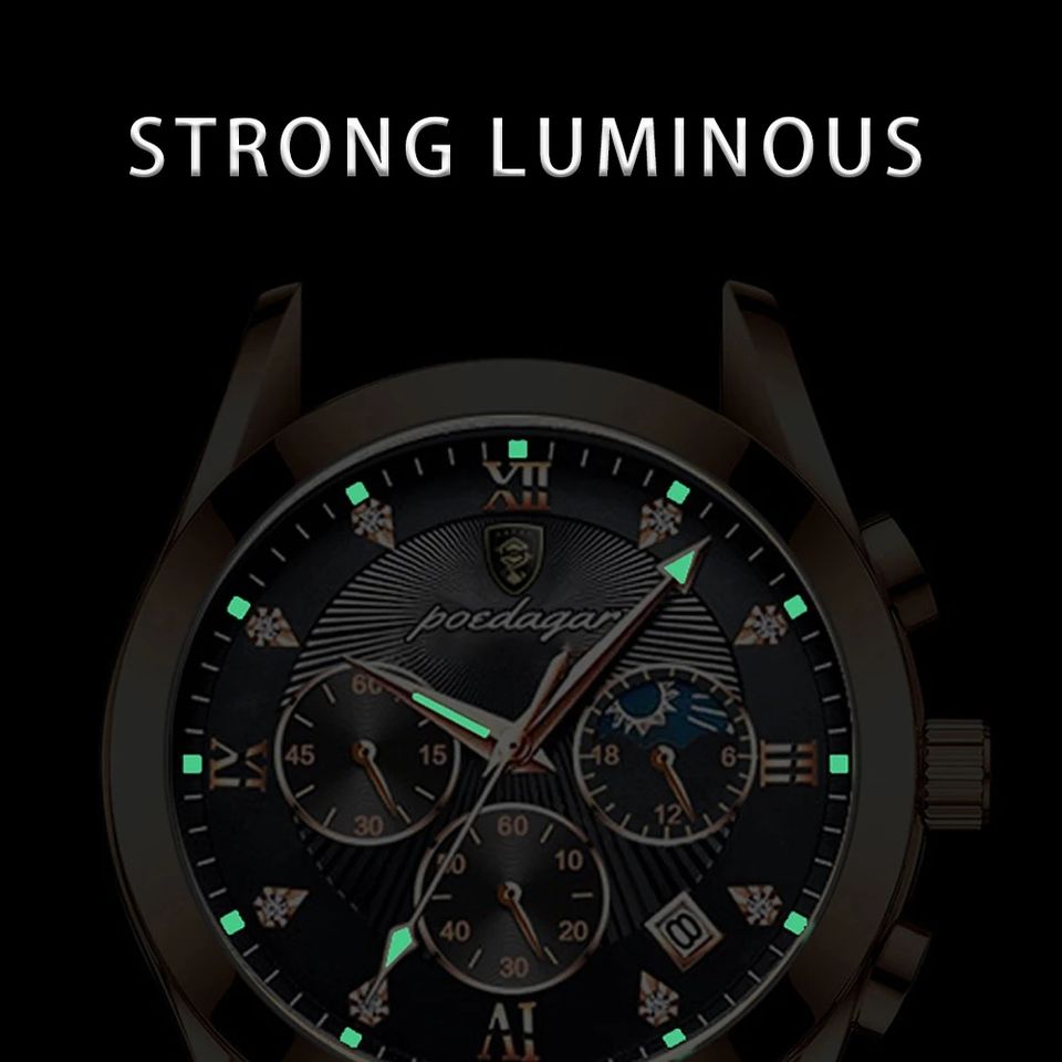 Repères lumineux de la montre POEDAGAR