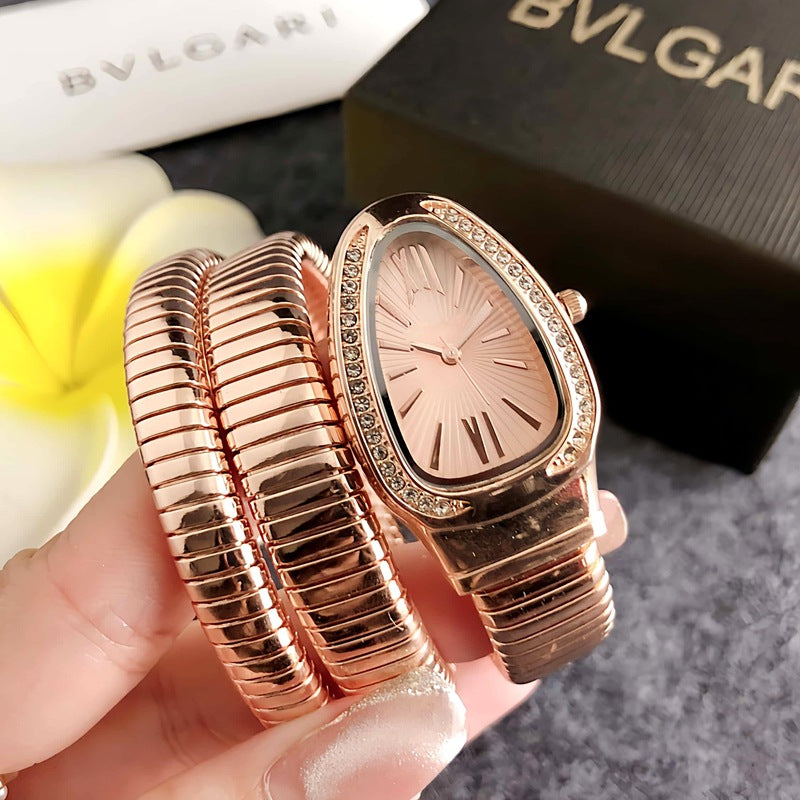 Montre femme Serpentine rose gold avec cadran rose
